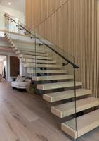 Escalier en verre PRIMA Fashion avec design cantilever dissimulé pour l'intérieur de la maison