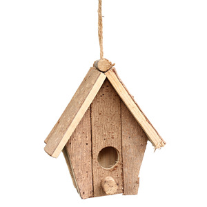 Nhà chim treo bằng gỗ tự nhiên để trang trí sân vườn trong nhà ngoài trời, nhà cho chim hoang, nơi trú ẩn, vật tư - Product Image 1