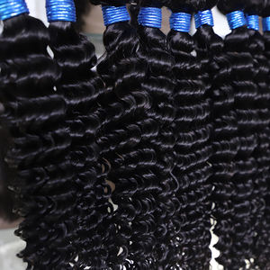 Recién llegado, cabello virgen camboyano crudo tejido <span class=keywords><strong>de</strong></span> textura natural rizada profunda vendedores <span class=keywords><strong>de</strong></span> extensiones <span class=keywords><strong>de</strong></span> cabello humano - Product Image 1