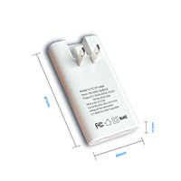 Chargeur de voyage universel 65W, adaptateur pliable avec 3 broches interchangeables, station de charge rapide ultra-mince pour les voyages d'affaires internationaux
