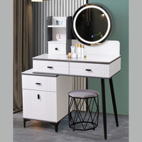 2025 Offres Spéciales professionnel simple design miroir maquillage coiffeuse avec tiroirs petite table de vanité avec lumières led