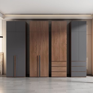 Grande armoire de style italien moderne pour chambre à coucher, armoire de rangement spacieuse et minimaliste, meuble de maison à assembler soi-même - Product Image 3