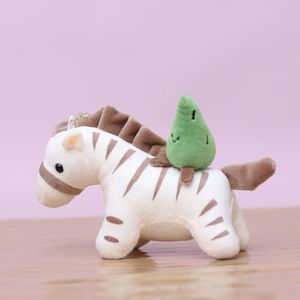 Cartoon Mini Peluches <b>Toy</b> <b>Shark</b> Bee Horse Bag Charm Pendant Keyring Cute Stuffed Animal Doll Zebra Soft Fluffy Plush Keychain - Product Image 5