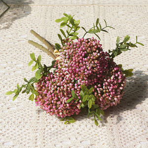 Branche <span class=keywords><strong>de</strong></span> baies artificielles très vendue, plantes succulentes en plastique, boule au toucher réel, décoration <span class=keywords><strong>de</strong></span> table pour le Nouvel An et les mariages - Product Image 2