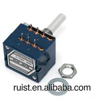 Potenciómetro Rotatorio de Audio RUIST Original Alps Serie RK27, 100KA, Doble Unidad, 6 Pines, Ranurado, Mango de 25mm, 5KA, 10KA, 20KA