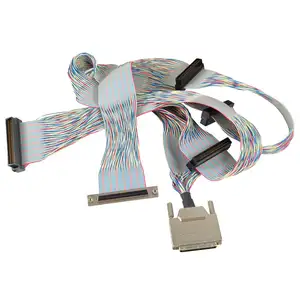 Platte Lvd Platte Kabel Lint Kabel 0.635 Mm Pitch Micro Db68 Pin Hd 68 P Scsi Vhdci 68 Interne Vier Aandrijving Platte Lvd Platte Kabel