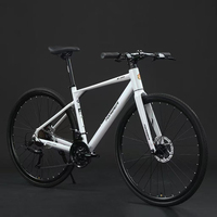 Vélo de route en carbone avec cadre en alliage d'aluminium, 16-27 vitesses, roues 700c, fourche en acier, idéal pour la course, le sport et la ville
