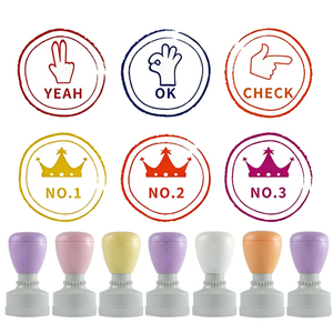 <span class=keywords><strong>Tampon</strong></span> <span class=keywords><strong>encreur</strong></span> automatique personnalisé avec logo et motif couleur pour le bureau, la maison et l'éveil des enfants - Product Image 1