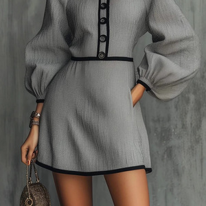 sachin and babi light blue dress Grey Tailoring Pleated Mini Dress main image 1