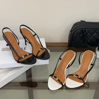 Sandal Wanita Hak Tinggi Tipis Seksi, Model Open Toe dengan Tali Gesper, Mudah Dipakai, Bahan Plastik, untuk Musim Panas, Fashion Jalanan, Pesta, Striptis, dan Prom