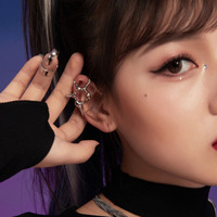 VAF *COOL* Boucles d'oreilles ajustables en acier inoxydable, clips d'oreille, entièrement polies, design creux mignon, nouveau design pour filles, femmes, unisexe