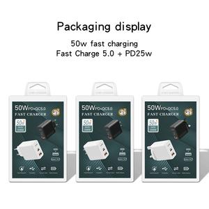 Cargador PD Tipo C de 50W, Adaptador USB C de Carga Rápida de 2 Puertos para Xiaomi <span class=keywords><strong>13</strong></span>, <span class=keywords><strong>Galaxy</strong></span> <span class=keywords><strong>S22</strong></span>, iPhone 14, 15, Huawei, Compatible con PD 3.0 - Product Image 6