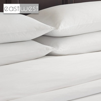 Parure de lit 5 étoiles toute saison en coton égyptien biologique tissé percale 600 fils/cm² blanc, style occidental, écologique et durable, pour lits Queen et King