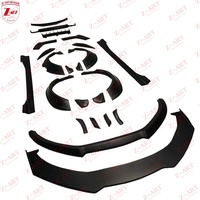 Z-ART 2008-2012 A4 Wide Aerokit für Audi A4 Lippen-Spoiler Karosserie-Kit Frontlippe+Seitenschweller+Heckdiffusor+Heckspoiler+Radlaufverbreiterung