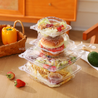 Wegwerp plastic verpakkingen transparant groothandel fruitdoos compartiment BOPS clamshell voedselcontainers transparante cake salade