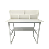 Bureau d'ordinateur blanc multifonctionnel avec étagère de rangement, mobilier de bureau à domicile, bureau d'étude, table de travail pour étudiants