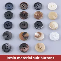 Boutons en résine personnalisés en stock du fabricant, imitation corne, écaille de tortue, pour costume, veste, chemise, couture