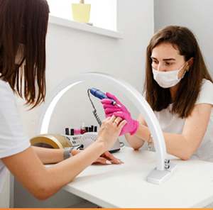 Lampe à LED demi-lune en alliage d'aluminium OEM, température de couleur réglable 2700K-5600K, 110V/220V, pour salon de beauté et table de manucure - Product Image 3