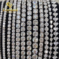 Bijoux en platine pur 10K, bracelet tennis en diamant de laboratoire couleur D VVS1 certifié IGI, collier en diamant de laboratoire