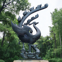 Statue extérieure en bronze de grande taille, prix avantageux, conception personnalisée gratuite, sculpture abstraite en bronze durable de qualité supérieure pour la décoration extérieure