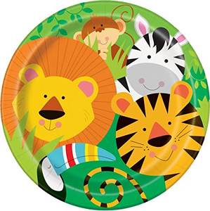 Ensemble <span class=keywords><strong>de</strong></span> <span class=keywords><strong>vaisselle</strong></span> <span class=keywords><strong>jetable</strong></span> Animal <span class=keywords><strong>de</strong></span> <span class=keywords><strong>la</strong></span> forêt fête à thème Jungle Safari Zoo bannière décoration enfants faveurs fournitures d'anniversaire - Product Image 3