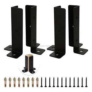 Thép không gỉ boong cột Neo cơ sở khung Kit cho cột hàng rào bằng gỗ - Product Image 4