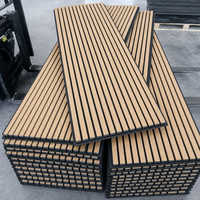 Panneaux muraux acoustiques en bois à lattes de polyester, absorption acoustique, MDF Akupanel, ignifuges, vente en gros