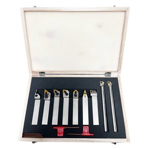 Jeu d'<span class=keywords><strong>outils</strong></span> de tournage mécanique, porte-<span class=keywords><strong>outils</strong></span>, <span class=keywords><strong>outils</strong></span> de coupe indexables pour tour avec plaquettes, ensemble de 7/9 pièces, 16mm 20mm 25mm 32mm - Product Image 1