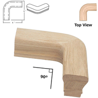 7011 Vietnam Accroche-main en bois d'hévéa massif pour escalier et balcon, moderne, facile à installer, à quart de tour, pour villa et hôtel, fixation murale 1