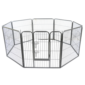 Venta al por mayor de fábrica Corralito de alta resistencia Tubo cuadrado grueso Alambre Valla plegable para mascotas Venta caliente Cercas para gatos Perrera Ejercicio playPens - Product Image 2