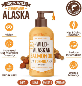 Оптовый заказ, натуральное рыболовное масло лосося для домашних животных, Epa & Dha, жирные кислоты, 32 унции, добавки Омега 3 для собак - Product Image 2