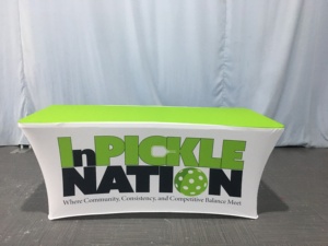 Nappe d'affaires de marque promotionnelle à impression personnalisée logo salon professionnel 4 pieds 6 pieds 8 pieds couverture de table coureur de jet nappe imperméable - Product Image 2