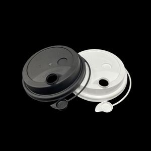 Tapa de Plástico PP de 90 mm de Fácil Apertura en Blanco/Negro/Transparente para Vasos Desechables de Té de Burbujas y Café, Botellas y Cierres para Boba - Product Image 2