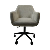 Bureau d'étude moderne en tissu avec chaise de maquillage télescopique Chaise de bureau pour chambre Coiffeuse Table de maquillage rotative