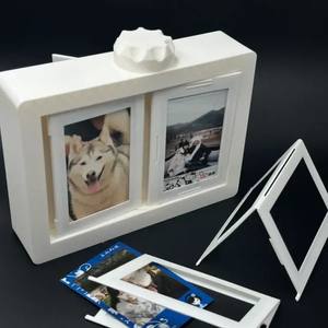 Pour <span class=keywords><strong>Polaroid</strong></span> 12 emplacements rotatif Album Photo présentoir moderne impression <span class=keywords><strong>3D</strong></span> décoration de bureau aimant porte-carte cristal en plastique - Product Image 3