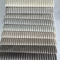 Couleur unie 100% polyester velours côtelé tissu imperméable 4.5 pays de galles meubles chaise et canapé tissu en gros