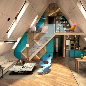 Casa prefabricada moderna de moda para pequeño resort Garden Studio A Frame Cabin House casa móvil <span class=keywords><strong>casas</strong></span> de lujo de proveedor Chino - Product Image 5