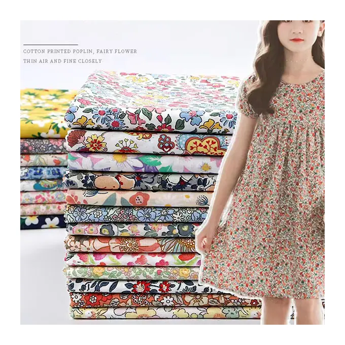 Coton de pelouse tana personnalisé Liberty london popeline imprimée 100% prix du tissu de coton pour les vêtements