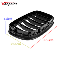Gril Depan Double Slat Gloss Black untuk BMW Seri 5 GT F07 528i 535i 550i 2009-2017 Gaya M Sport