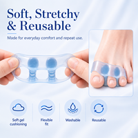 Correcteurs d'hallux valgus à 3 boucles pour hommes et femmes, séparateurs d'orteils pour orteils superposés, soutien d'alignement du gros orteil et soins des pieds