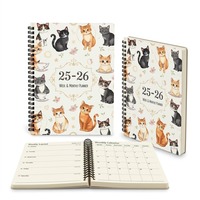 Carnet de planification spirale personnalisé 100 pages, agenda hebdomadaire et mensuel, journal, cadeau pour étudiants et bureau