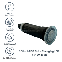 Lumière LED pour piscine de 1,5 pouce, style prise à connexion rapide, OEM d'usine, IP68, 12V, changeant de couleur, compatible avec Pentair Jandy