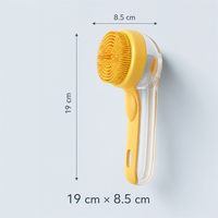 Brosse de bain pour animaux de compagnie avec distributeur de savon, poils en silicone doux, massage et toilettage pour chats et chiens, en plastique