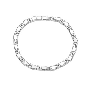 Pulsera de Cadena de Aleación Chapada en Oro y Plata con Diseño Geométrico Innovador, Estilo Hiphop, Unisex, Joyería de Moda - Product Image 5