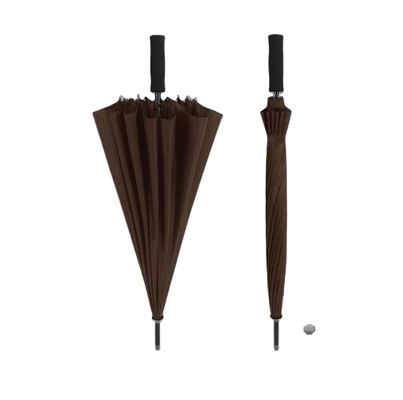Strong waterproof rain umbrella gentleman's plaid wooden J shape stick umbrella 27 inch support customization