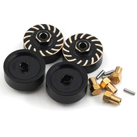 Ensemble d'adaptateurs de contrepoids de roue en laiton avec broches métalliques hexagonales pour pièces de mise à niveau de crawler RC à l'échelle 1/18