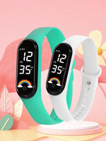 Nouvelle Montre LED Numérique Tendance 2026, Motif Arc-en-ciel Créatif, Boîtier Ovale Résistant à l'Eau, Unisexe, pour Couples et Enfants