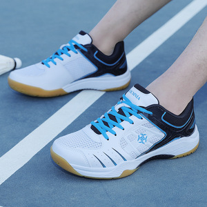 Zapatillas de tenis transpirables de malla blanca con cordones, antideslizantes, con absorción de impactos, calzado deportivo para hombres y mujeres, deportes al aire libre y - Product Image 2
