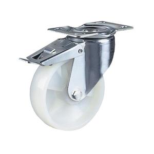 Support rotatif en polyamide monolithique à roue pivotante Tôle galvanisée pressée Frein avant total en nylon durable - Product Image 1