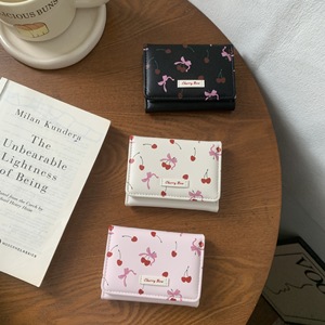 Nueva Cartera Pequeña y Portátil para <span class=keywords><strong>Mujer</strong></span>, con Estampado de Cerezas y Lazo, de <span class=keywords><strong>Cuero</strong></span> PU Impermeable, para Monedas - Product Image 6